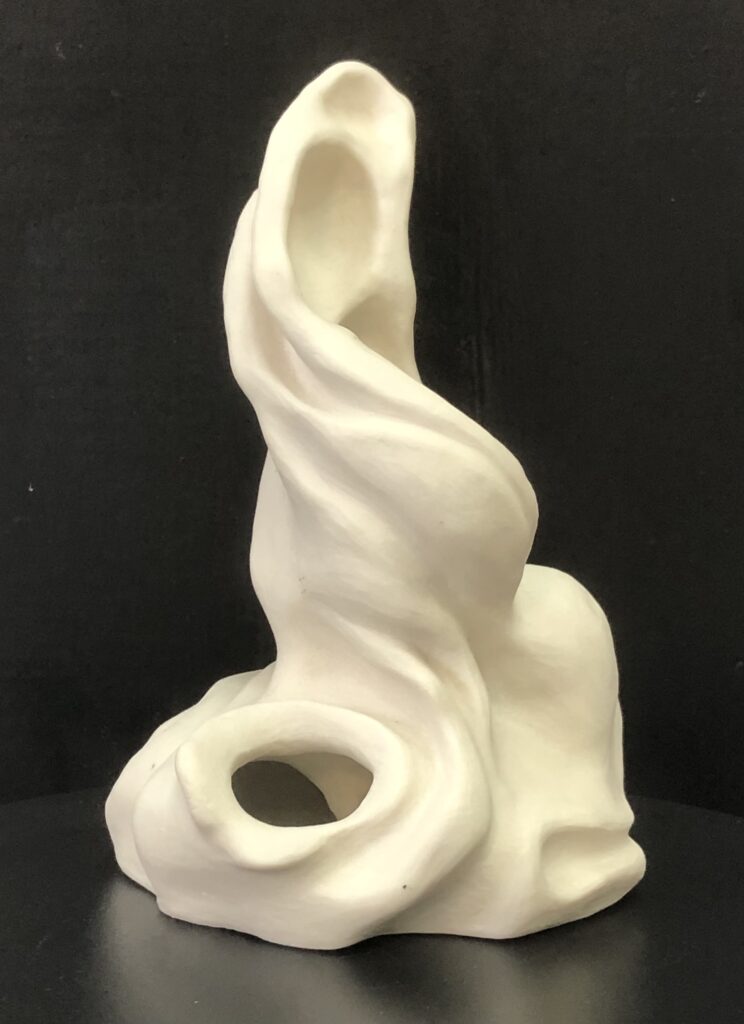 Contemporary White 1 Ceramic Sculpture Mary Lynch